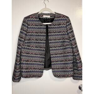 Tahari Arthur S Levine Jacket Blazer 14 Aztec Print